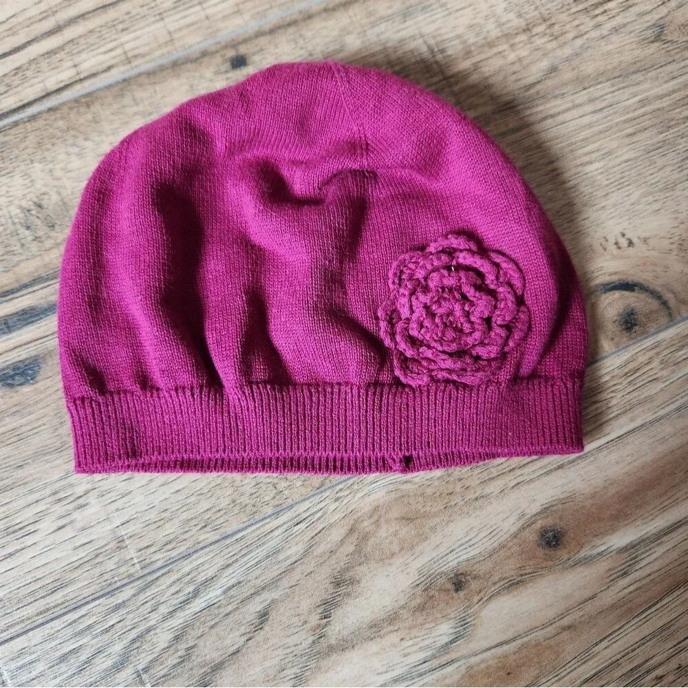 Gymboree Girls Cotton Rose Flower Hat Size 12-24 months NWOT